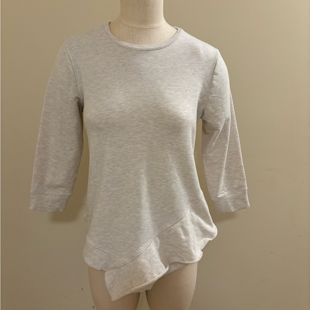 Simply Vera Vera Wang Gray Asymmetrical Sweatshirt